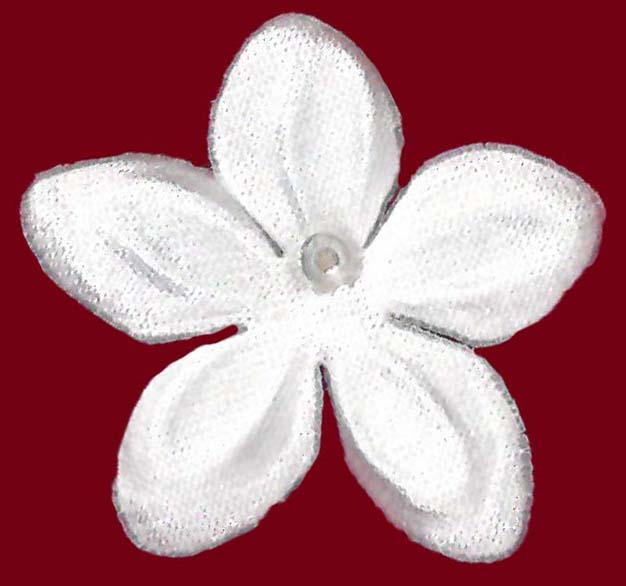 SATIN FLOWERS - WHITE